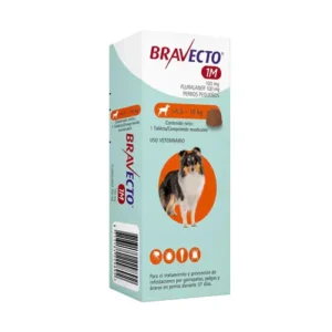 Bravecto 100mg de 1 mes para perro de 4.5 a 10 Kg