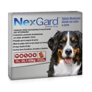 NexGard 25,1 a 50 kg.