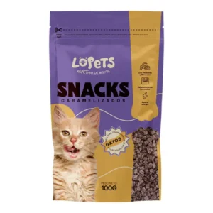 Snack Caramelizado para gato Lopets 100 Gramos