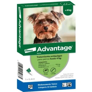 Advantage® 0,4 mL para perros hasta 4 Kg de peso.