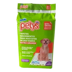 Tapetes Absorbentes Petys Extra Grandes x 12 Unidades