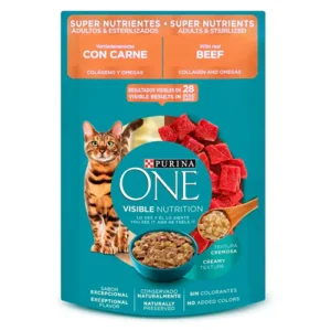 Alimento húmedo One Gato Esterilizado de carne 85 Gr