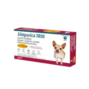 Simparica Trio 1.25 a 2.5Kg Caja 1 tableta