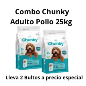 Combo 2 Chunky Adulto Pollo 25 kg * Precio Especial